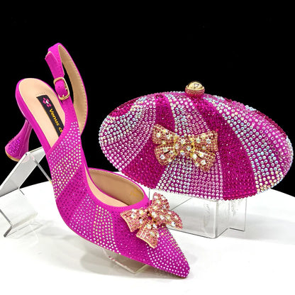 Venus Chan Festive Elegance: Dazzling Heels and Chic Clutch Perfect Combination Of Shoes And Bags for Party Occasions