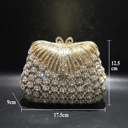 New dinner bag trendy rhinestone bag fashionable and high-end shoulder handbag women's bag