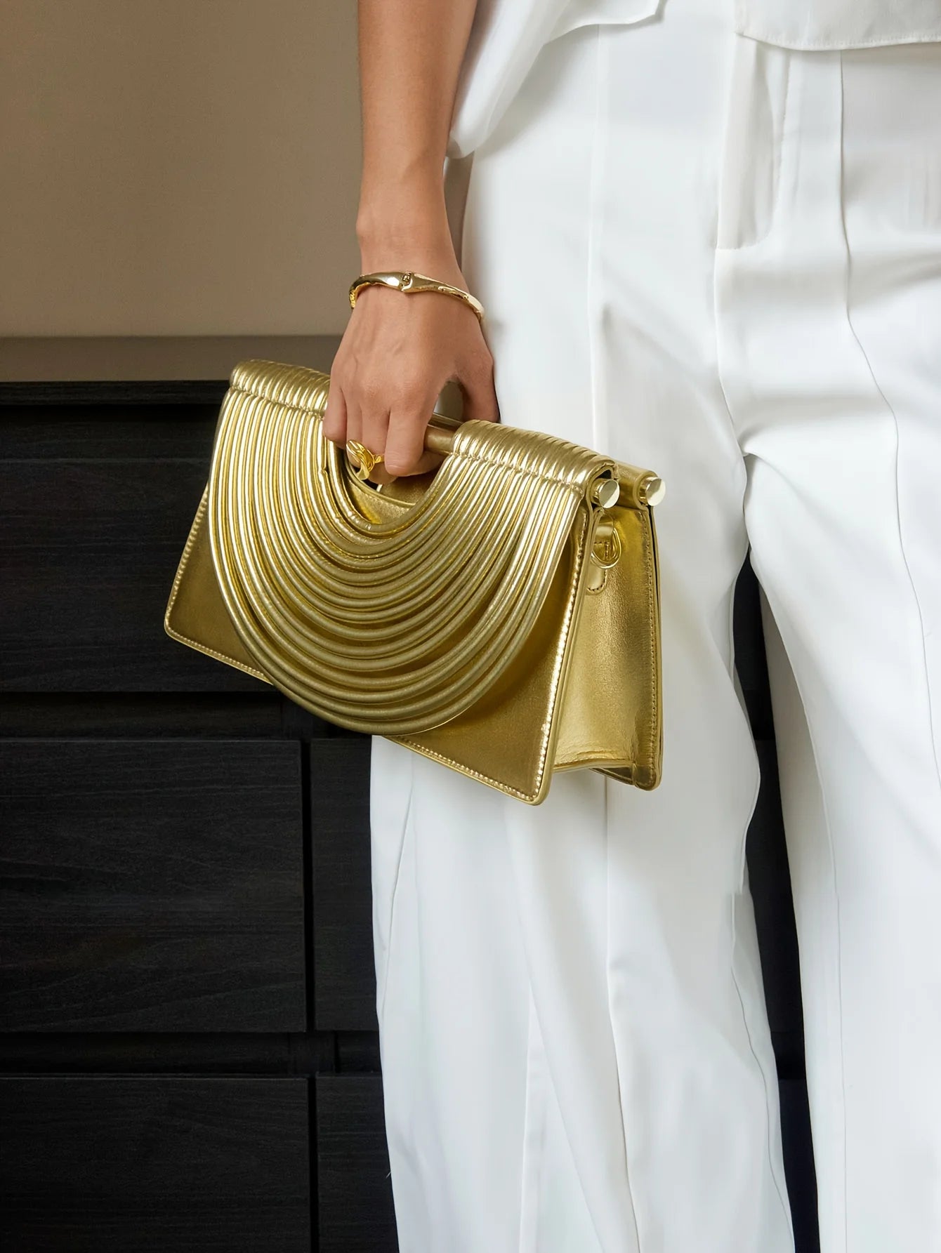 Handbags for Women 2025 New Gold Luxury Designer Brand Handwoven Noodle Bags Leather Pulled Hobo Silver Evening Clutch Chic