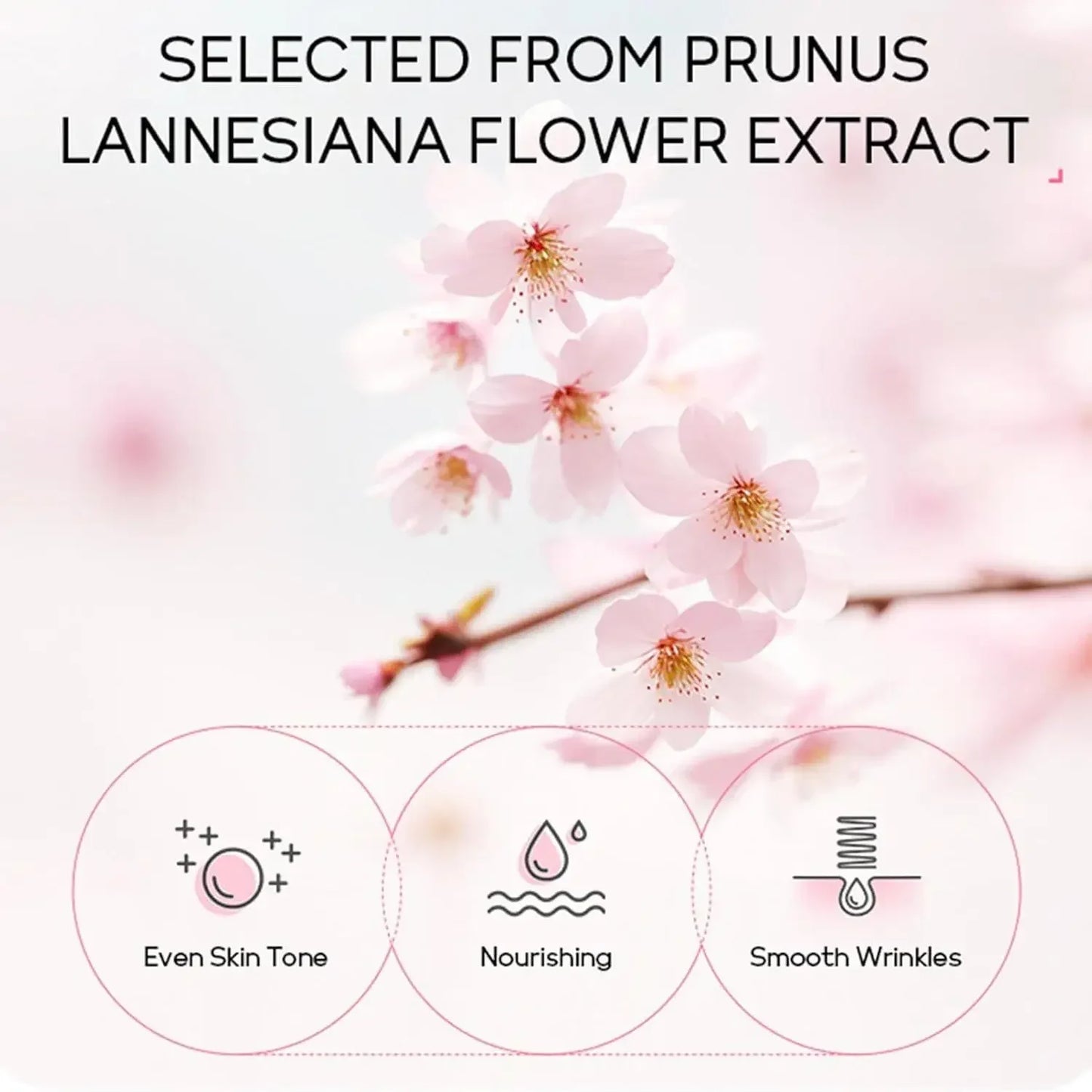 24pcs Sakura Skin Care Set Eye & Lip Masks Serum Nud Masks Cleanser Toner Essence Cream Moisturizing Smoothing Nourishing Beauty