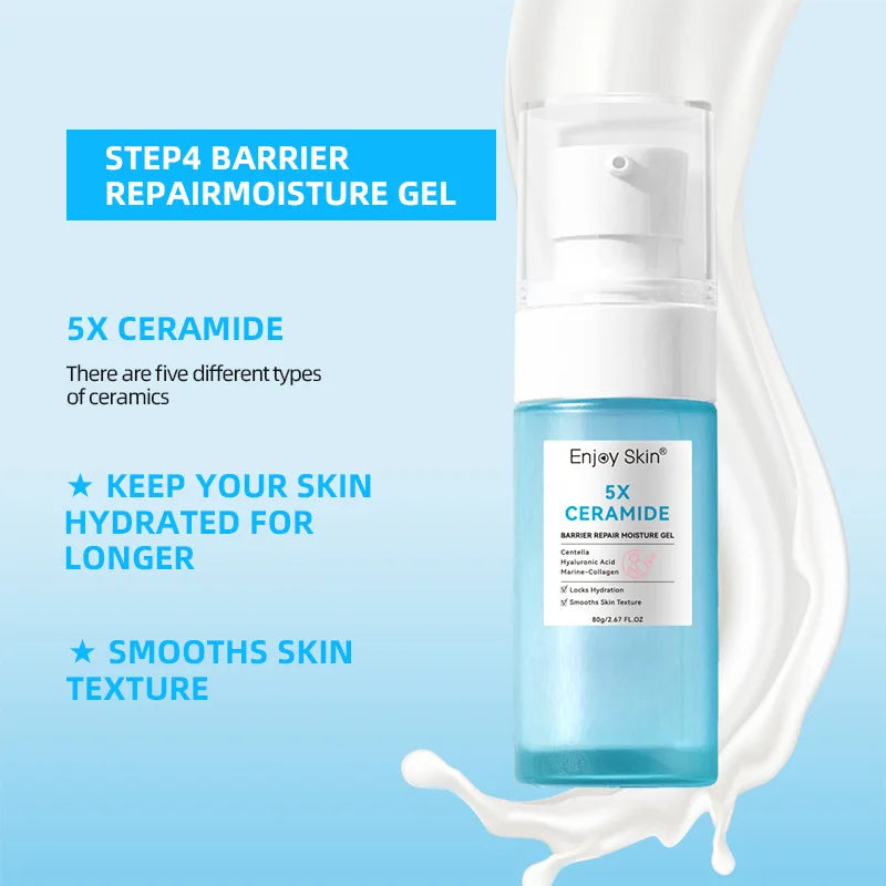 Ceramide Facial Skincare Series: Soothing Toner,Moisturizing Face Cream,Low PH Cleaner,Barrier Serum,Moisture Gel,Skin Hydration