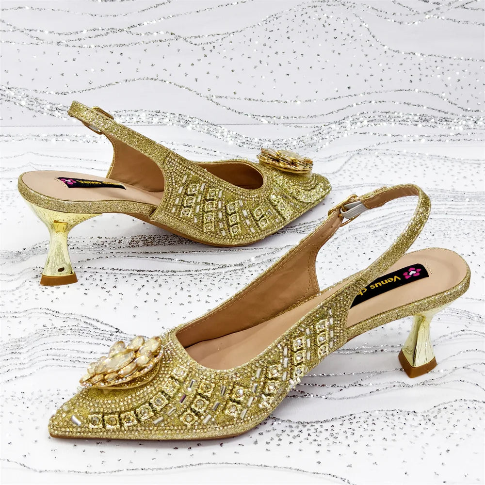 Venus Chan 2026 Italian Butterfly Design Pointed Toe Slingback Sandals with Matching Bag Set - Elegant Sky Blue for Weddings