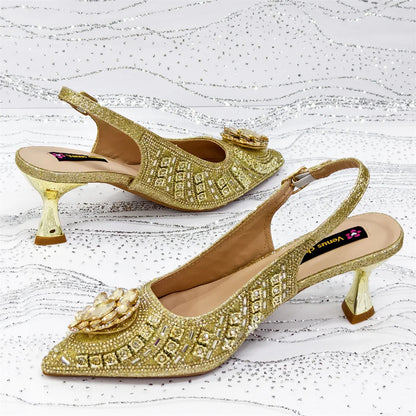 Venus Chan 2026 Italian Butterfly Design Pointed Toe Slingback Sandals with Matching Bag Set - Elegant Sky Blue for Weddings