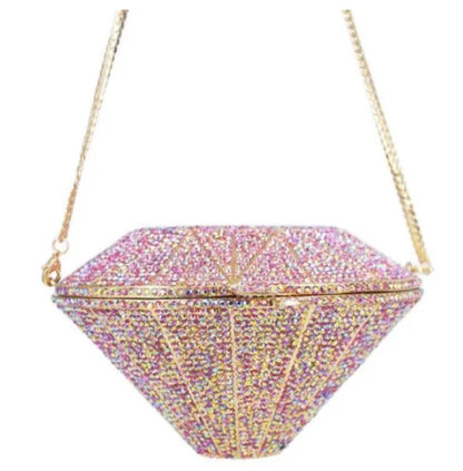 XIYUAN Newest Diamond ring shape bag Luxury Diamonds Clutch Bags Women Prom Evening Bags Designer Handbags clutch purse wallet