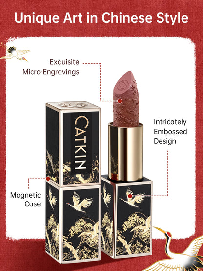 CATKIN Makeup Velvet Matte Lipstick, Hydrating Satin Long Lasting lipstick with Smooth and Creamy Texture