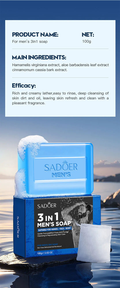 Men's 3-in-1 Aloe Cleansing Bar