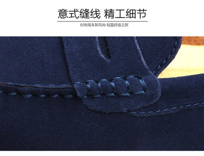 Men's Casual Fashion Genuine Leather Loafers Moccasins Slip-On Driving Shoes 38-50 Size Range Male Flats Comfort Footwear