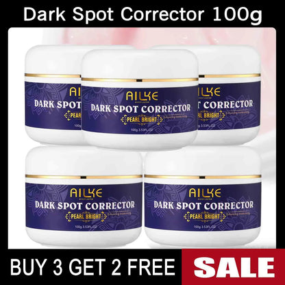 AILKE Double Glutathione Dark Spots Remover Face Cream, For Armpit, Elbows, Legs, White Spots, Age Spots, Sun Spots, Freckles