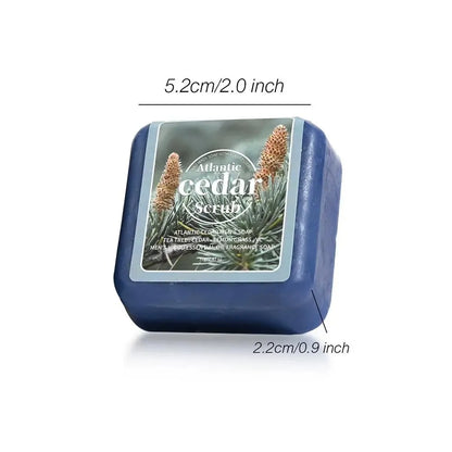 Men's Cedar Essential Oil Soap Travel Portable Hotel Soap Deep Cleansing Woody Fragrance Handmade Soap, Face and Body Soap