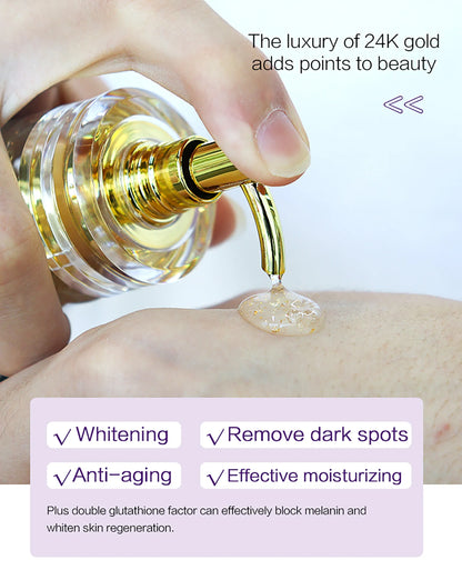 AILKE Double Glutathione Whitening Set For All Skin Types, Reduce Dark Spots, Melanin, Freckles, Chloasma, Even Skin Tone