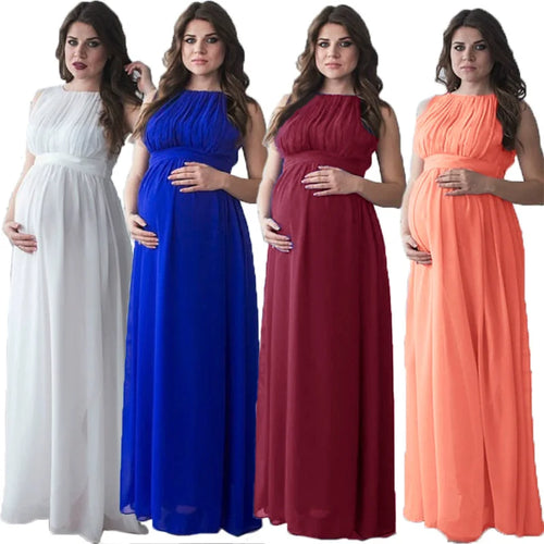 Woman Pregnancy Clothes New Sleeveless Maternity Dresses Photoshoot Women See-through High Elastic Net Photography Dress