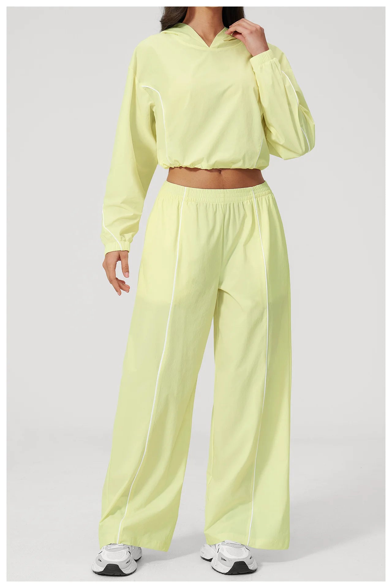 Summer Sunscreen Sports Set 2piece Yoga Women's Fitness Set Sunscreen Long Sleeve Zipper Top Fitness Exercise Speed Drying Pants
