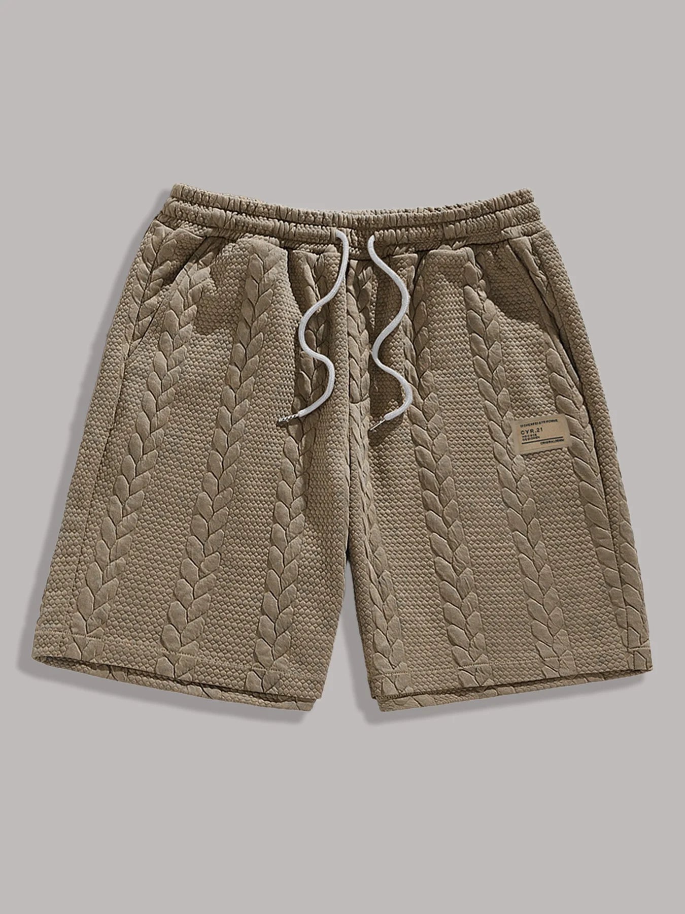 Men's White Drawstring Casual Shorts Summer Loose Breathable 5 Inch Shorts