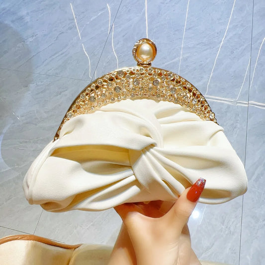 Fashion Women Luxurious Chain Shoulder Bags Red Wedding Party Bags Female Chic Crossbody Bags Prom Clutch Handbags And Purse