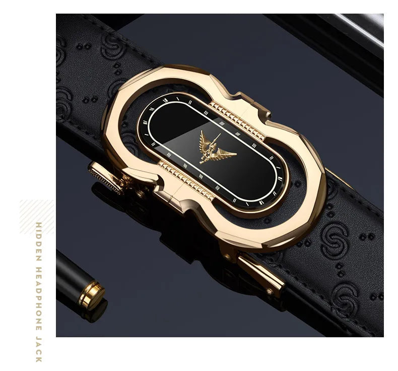 Men's Fashion Automatic Buckle Belt Business Leather Belt Versatile Casual Pants Belt