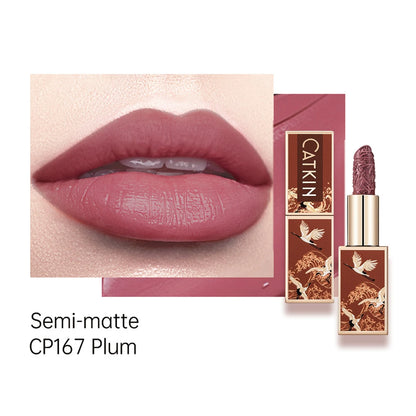 CATKIN Makeup Velvet Matte Lipstick, Hydrating Satin Long Lasting lipstick with Smooth and Creamy Texture