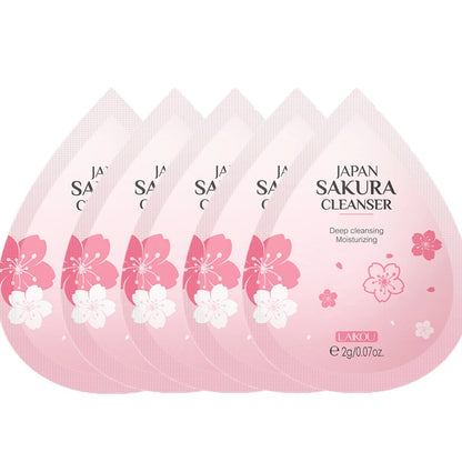 24pcs Sakura Skin Care Set Eye & Lip Masks Serum Nud Masks Cleanser Toner Essence Cream Moisturizing Smoothing Nourishing Beauty