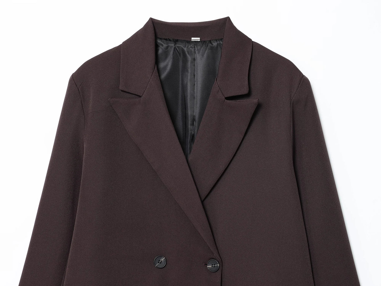 KONDALA Elegant Double Breasted Suit Women Trendy Commute Lapel Blazer Coat 2026 Spring Summer Minimalist Office Lady Blazer