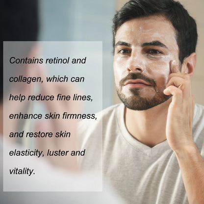 50ml 6-in-1 Men Facial Moisturizer Cream Hydrating Revitalizing Skin Care Particle Face Cream With Collagen Anti Aging & Wrinkle