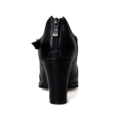 Women High Heels Sapato Feminino Big Size 45 46 47 48 Round Toe Ankle Height High Quality Soft Fashion Pumps Ladies Shoes 07-2