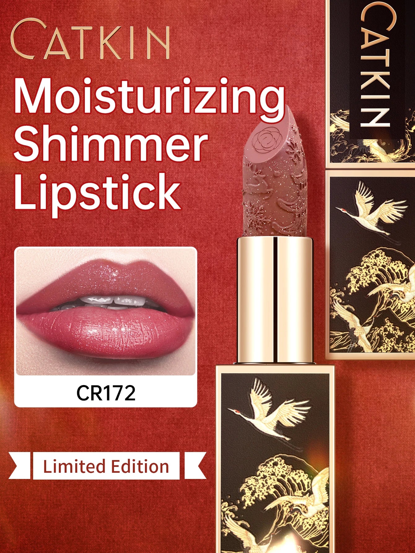 CATKIN Makeup Velvet Matte Lipstick, Hydrating Satin Long Lasting lipstick with Smooth and Creamy Texture