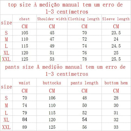 Men's Fashion Casual Printed Two-Piece SetShort Sleeve T-Shirt + Shorts