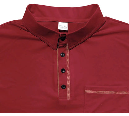 2024 New Summer Mens Lapel Pocket Polo Shirt Breathable Polyester Short Sleeve Tops Casual Daily Office Business Wear For Men