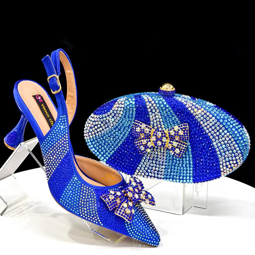 Venus Chan Festive Elegance: Dazzling Heels and Chic Clutch Perfect Combination Of Shoes And Bags for Party Occasions