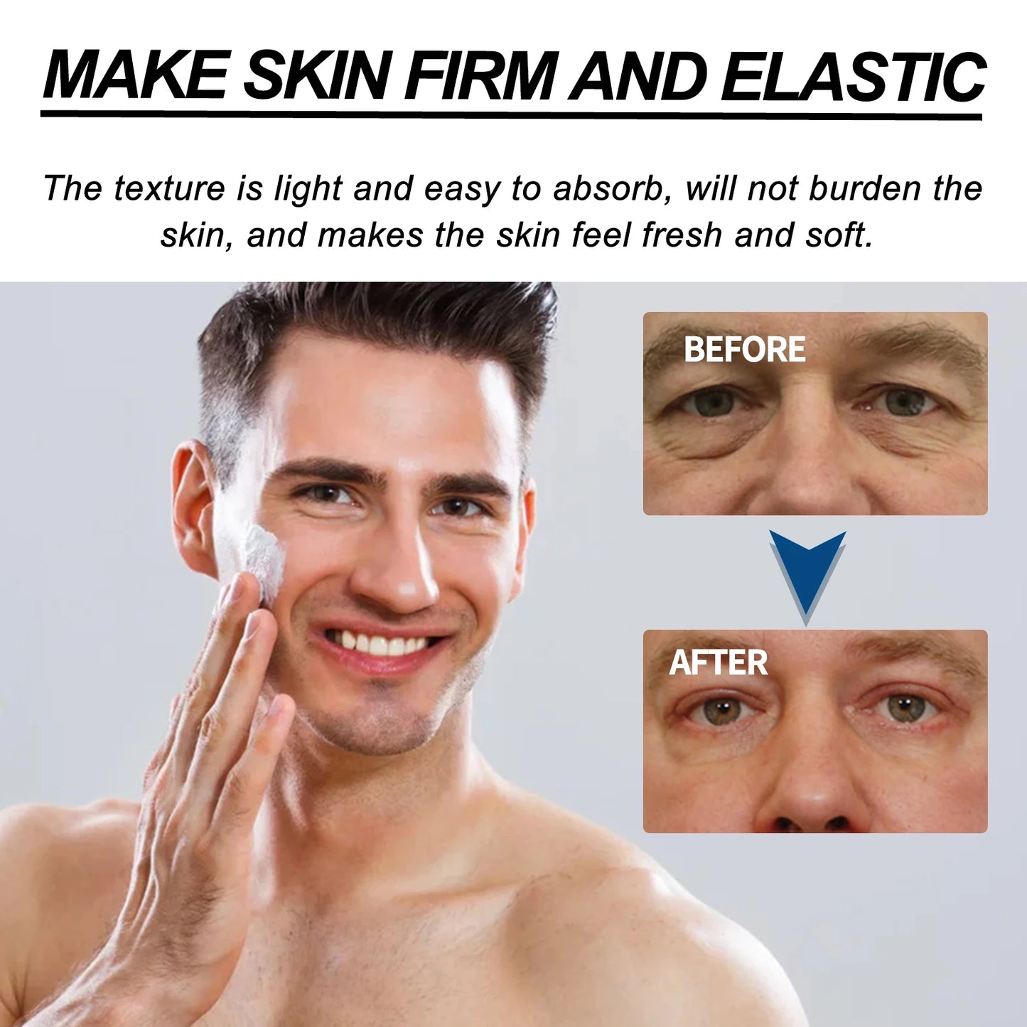 50ml 6-in-1 Men Facial Moisturizer Cream Hydrating Revitalizing Skin Care Particle Face Cream With Collagen Anti Aging & Wrinkle