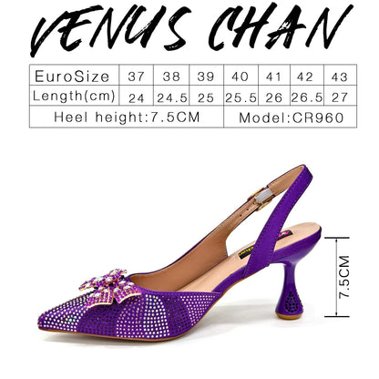Venus Chan Festive Elegance: Dazzling Heels and Chic Clutch Perfect Combination Of Shoes And Bags for Party Occasions