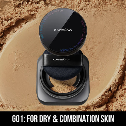 CARSLAN Black Magnetic Translucent Loose Setting Powder Makeup Waterproof Long Lasting Matte Oil Control Finishing Face Powder