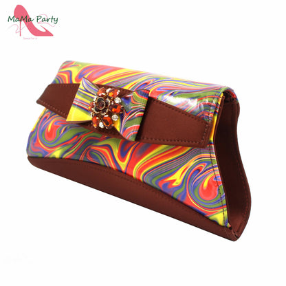 2024 INS Hot Sale New Arrivals Red Color Italian Design Shoes Matching Bag Set Super High Heels Pumps for Garden Party