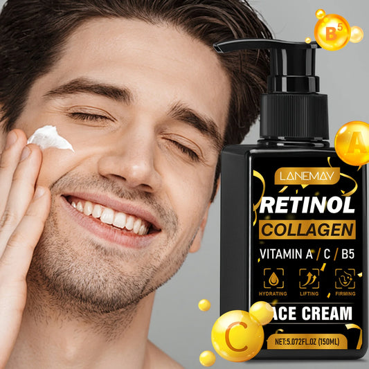 Retinol Face Cream for Men,Vitamin A C Formula Hydrates Tightens Skin Non Greasy, Lightweight Texture Dermatologist Recommended
