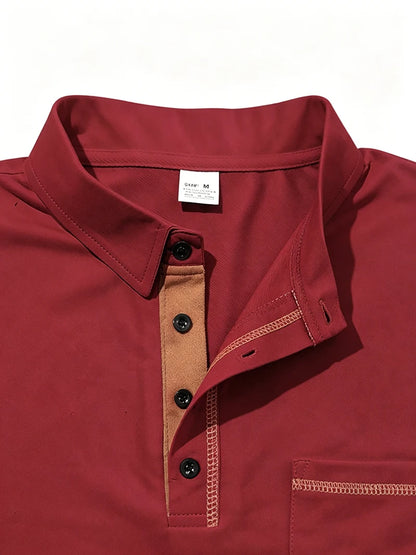 2024 New Summer Mens Lapel Pocket Polo Shirt Breathable Polyester Short Sleeve Tops Casual Daily Office Business Wear For Men