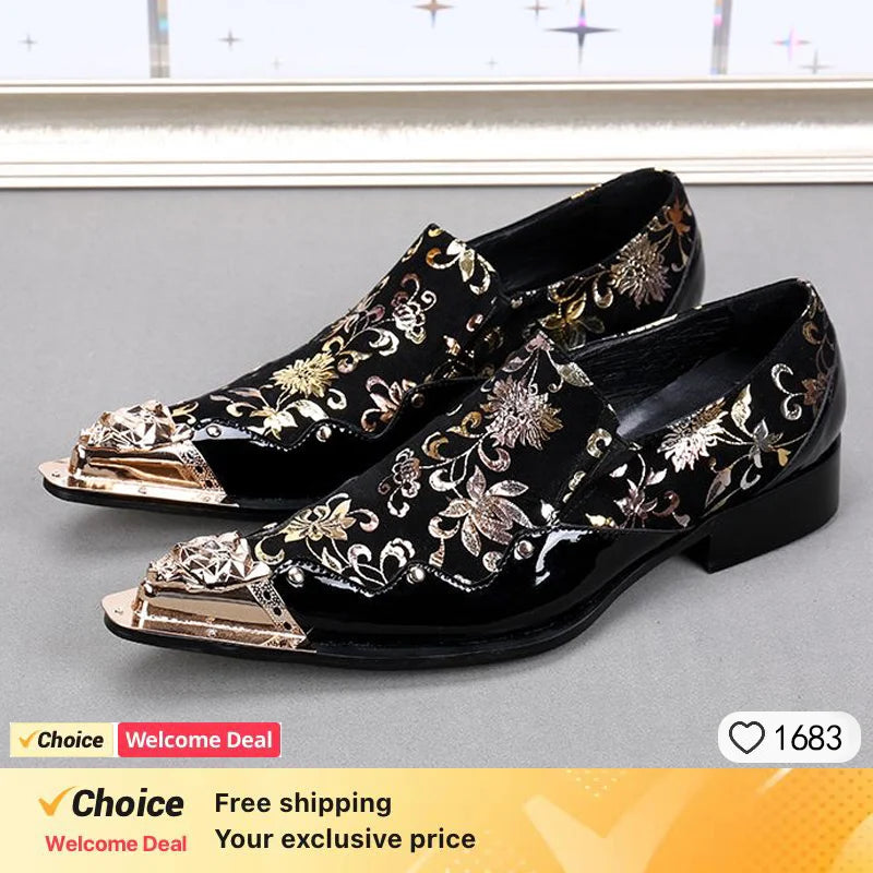 luxury mens shoes designer like snake pattern Dress shoes man Gentleman Slip On Oxfords genuine leather shoes for men Fashion